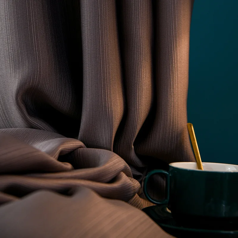 

2022 New Nordic Heat Insulation Sunshade Shade Cloth Living Room Bedroom Full Blackout Curtain Opaque Window Curtain Ycy