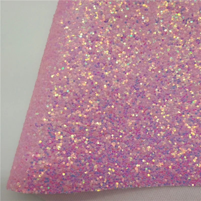 Радужная розовая блестящая кожа искусственная с цветочным принтом из