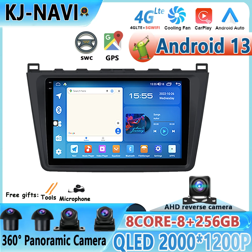 

Автомагнитола для Mazda 6 2 GH 2007-2012, Android 13, GPS, аудио