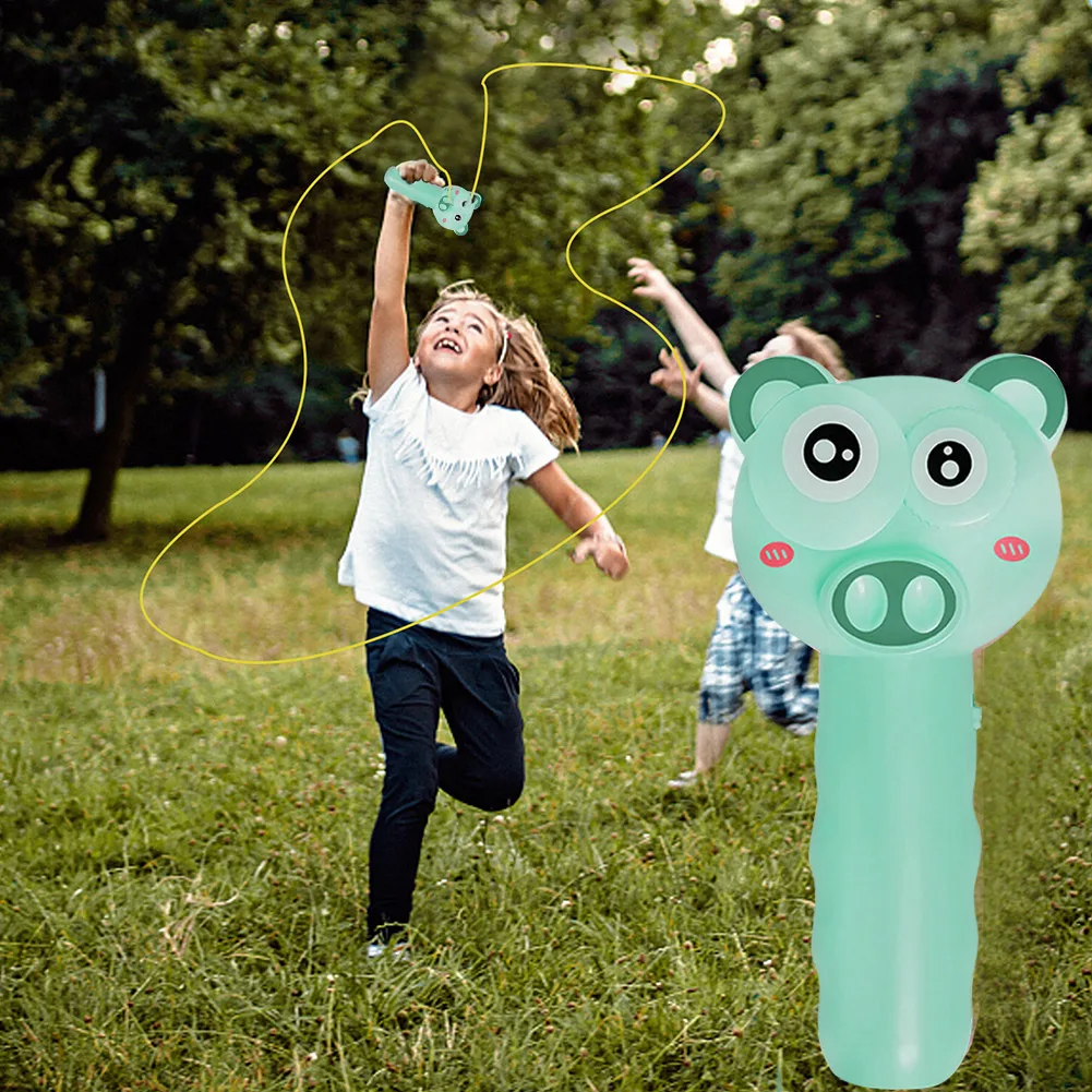 

Cute Pig Rope Launcher Toy Novelty Rotating Flying Funny Party Rope for Child Outdoor String Stress Relieve Entertainment Rope