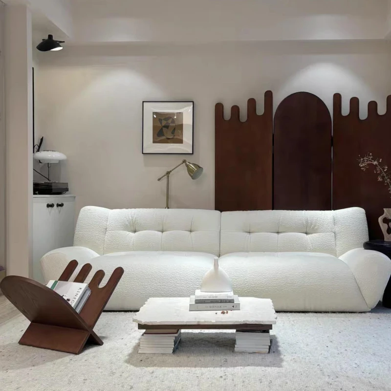 Роскошный простой диван дизайнерский для квартиры облачный тканевый эластичный