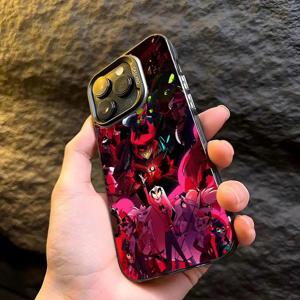 Чехол для телефона H-Hazbins с рисунком отеля матовый серебристый цвет Iphone 16 15 14 Pro 13 12