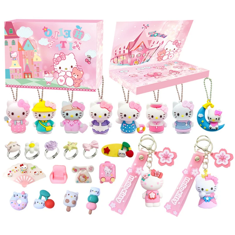 

24 шт., аниме-фигурки «Hello Kitty»