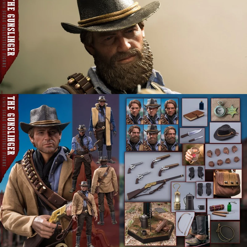 

LIMTOYS LIM008 in stock 1/6 Scale Western Cowboy Arthur Full Set Model 12'' Male Soldier Action Figure with 2 Head Sculpt