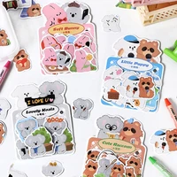 40 sheetspack kawaii sticker pack series cartoon cute animal hand ledger material decorative stickers 4 stationery
