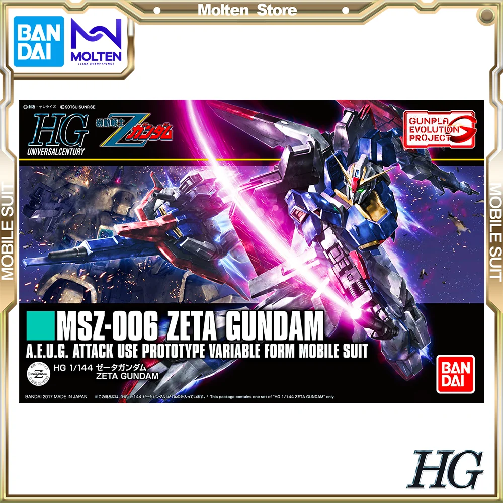 

BANDAI Original HGUC 1/144 Zeta Gundam - Gunpla Evolution Project Mobile Suit Zeta Gundam Gunpla Model Kit Assembly/Assembling