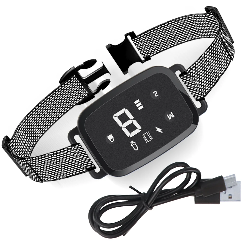 

LCD Electric Dog Training Collar Automatic Waterproof Rechargeable AntiBark Dog Training Collar with Shock Vibration Sound