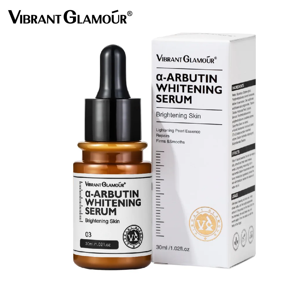 

VIBRANT GLAMOUR Arbutin Whitening Serum Brighting Moisturizing Essence Reduce Dullness Spot and Acne Marks Facial Skin Care 30ml