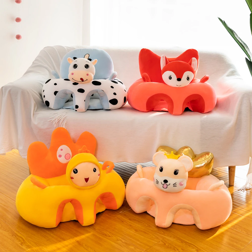 

Baby Support Seat Cover Infant Cartoon Animal Plush Learning To Sit Sofa Skin Comfortable Baby Plush Toys Photography Props