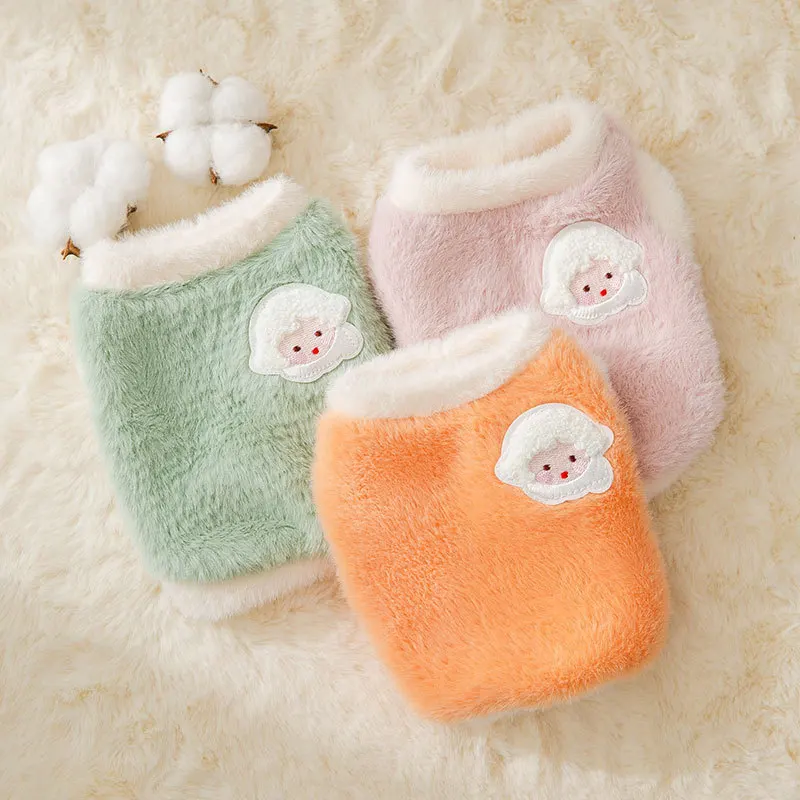 

Cute Lamb Pet Clothes Imitation Fur Dog Thermal Vest Autumn and Winter Comfortable Dog Clothing Pet Supplies