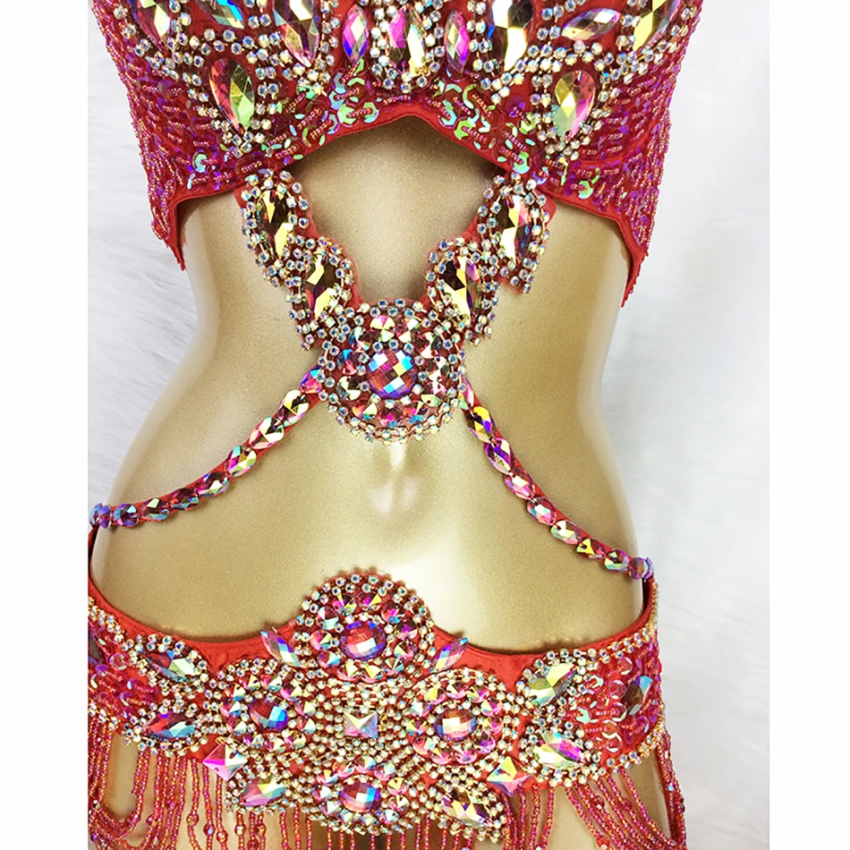 Женский сексуальный бюстгальтер и пояс для танца живота цвет в ассортименте