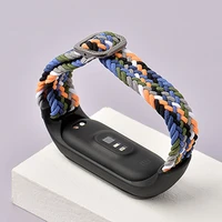 xiaomi watch band 2022 braided solo loop strap for mi band 6 5 adjustable elastic bracelet for mi band 4 3 smart wristband belt