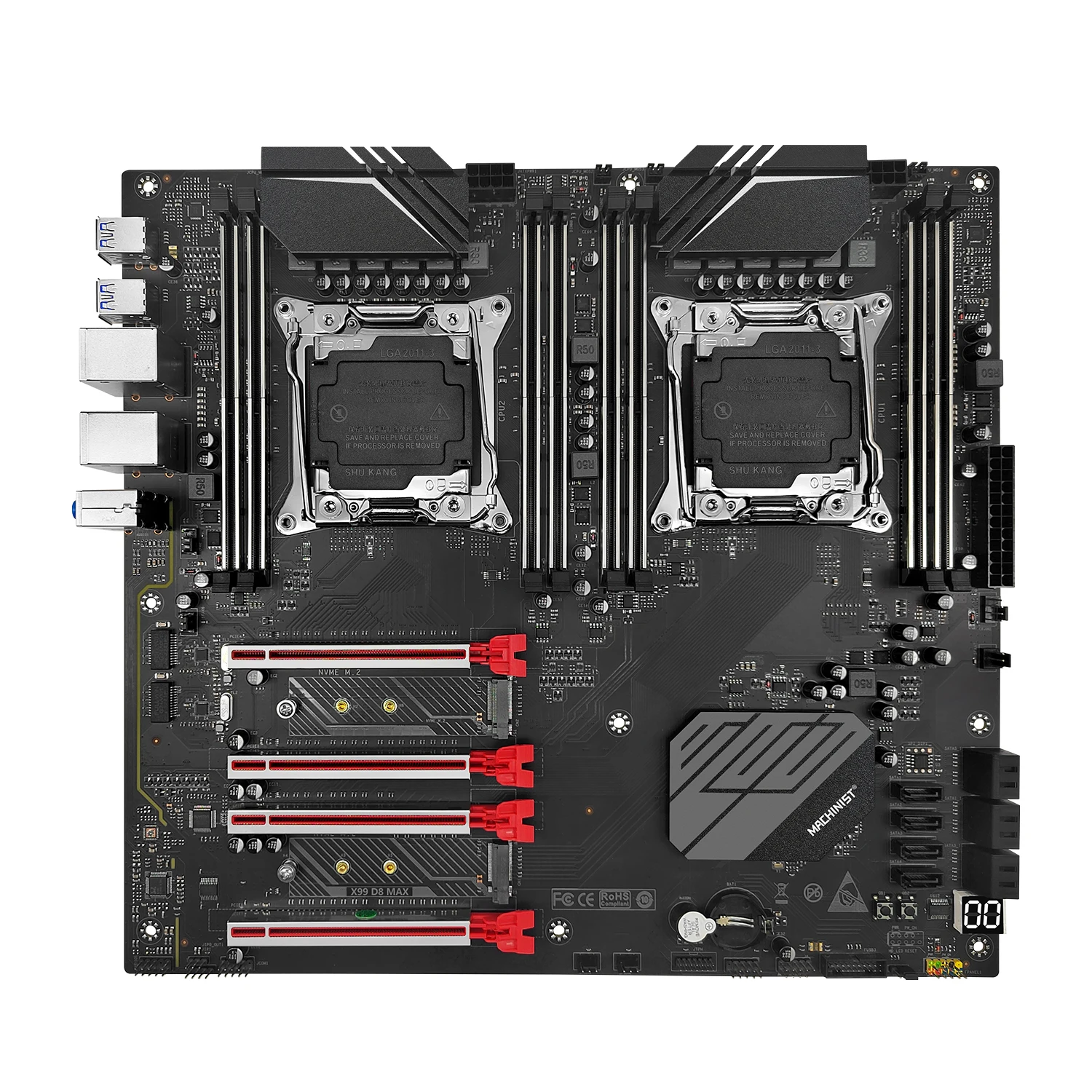 MACHINIST X99 комплект материнской платы с двойным процессором LGA 2011-3 Xeon E5 4620 V4 CPU x 2 шт. +