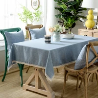 multicolor solid color tablecloth rectangular picnic coffee table for living room polyester cotton hotel kitchen decor manteles