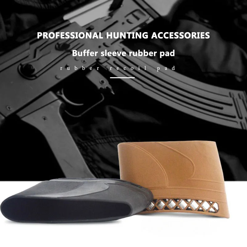 

Outdoor Hunting Buttstock Rubber Recoil Pad Shock Resistance Rifle Protector Shooting Accessory Butt Pads