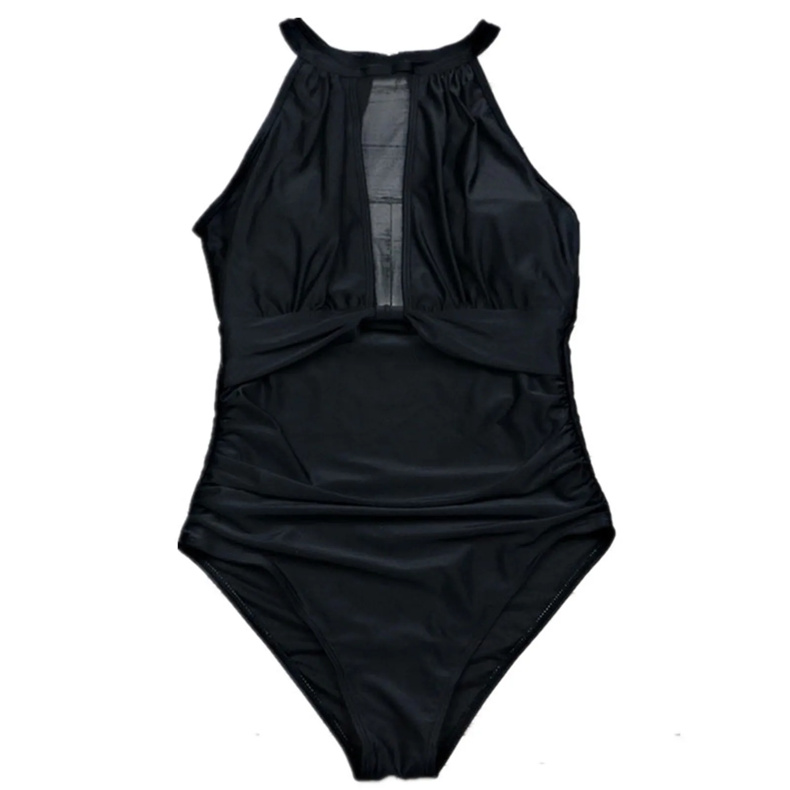 Соблазнительное бикини Цельный купальник Женский сетчатый в стиле пэчворк