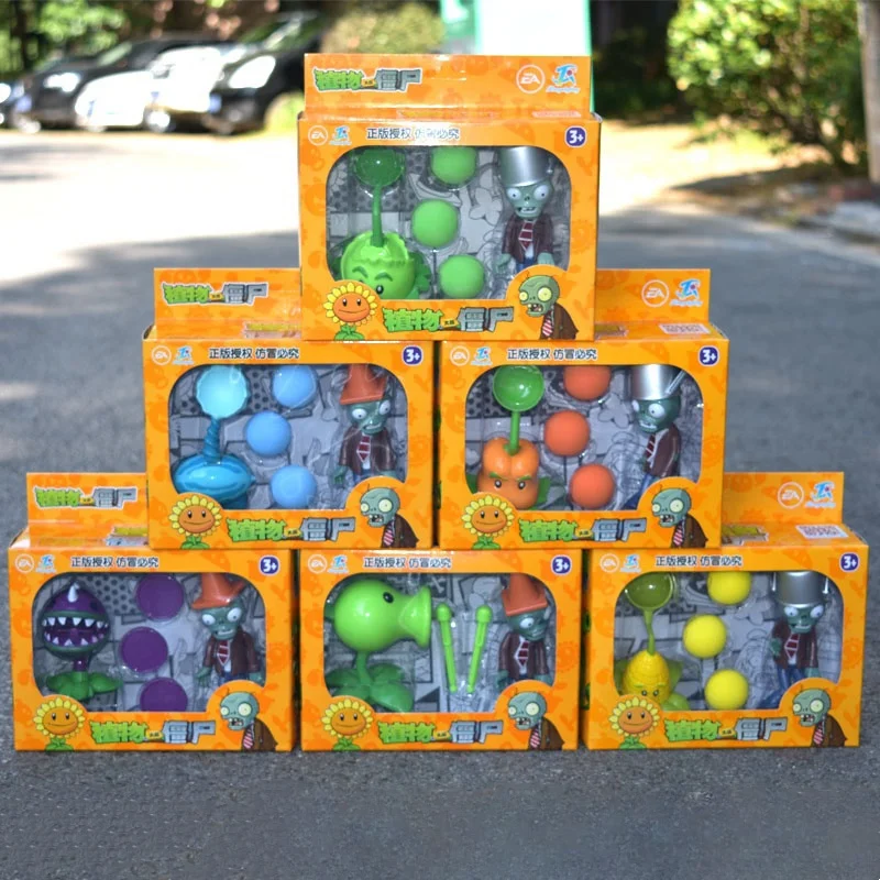 Новый набор 6 стилей растения против. Зомби Peashooter Chomper зимняя дыня конусная
