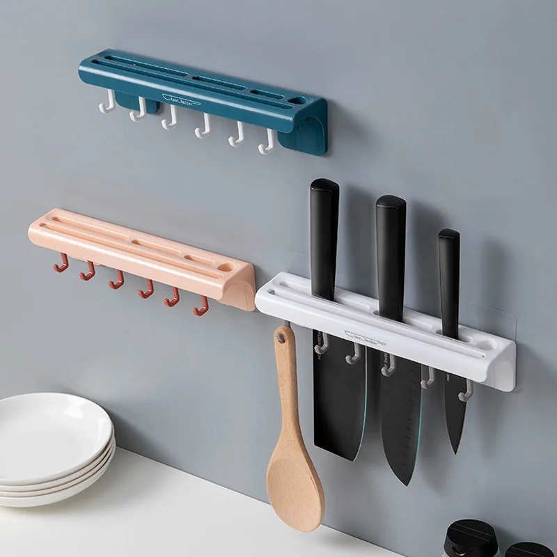 

Multifunctional Kitchen Rack Home Punch-free Knife Container Spoon Shovel Storage Rack Wall-mounted Kitchen Cutlery Organizer