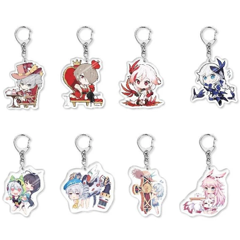 

10 шт./лот аниме Honkai Impact 3 брелок акриловый мультяшный брелок Подвеска Ювелирные изделия Подарки