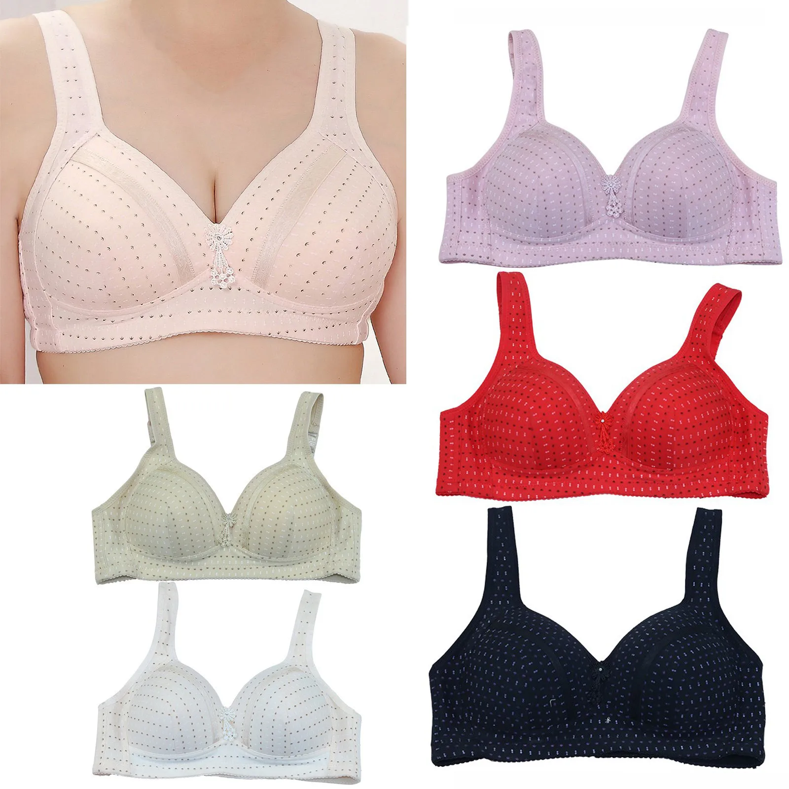 

Тонкий бюстгальтер с чашками пуш-ап для взрослых и пожилых