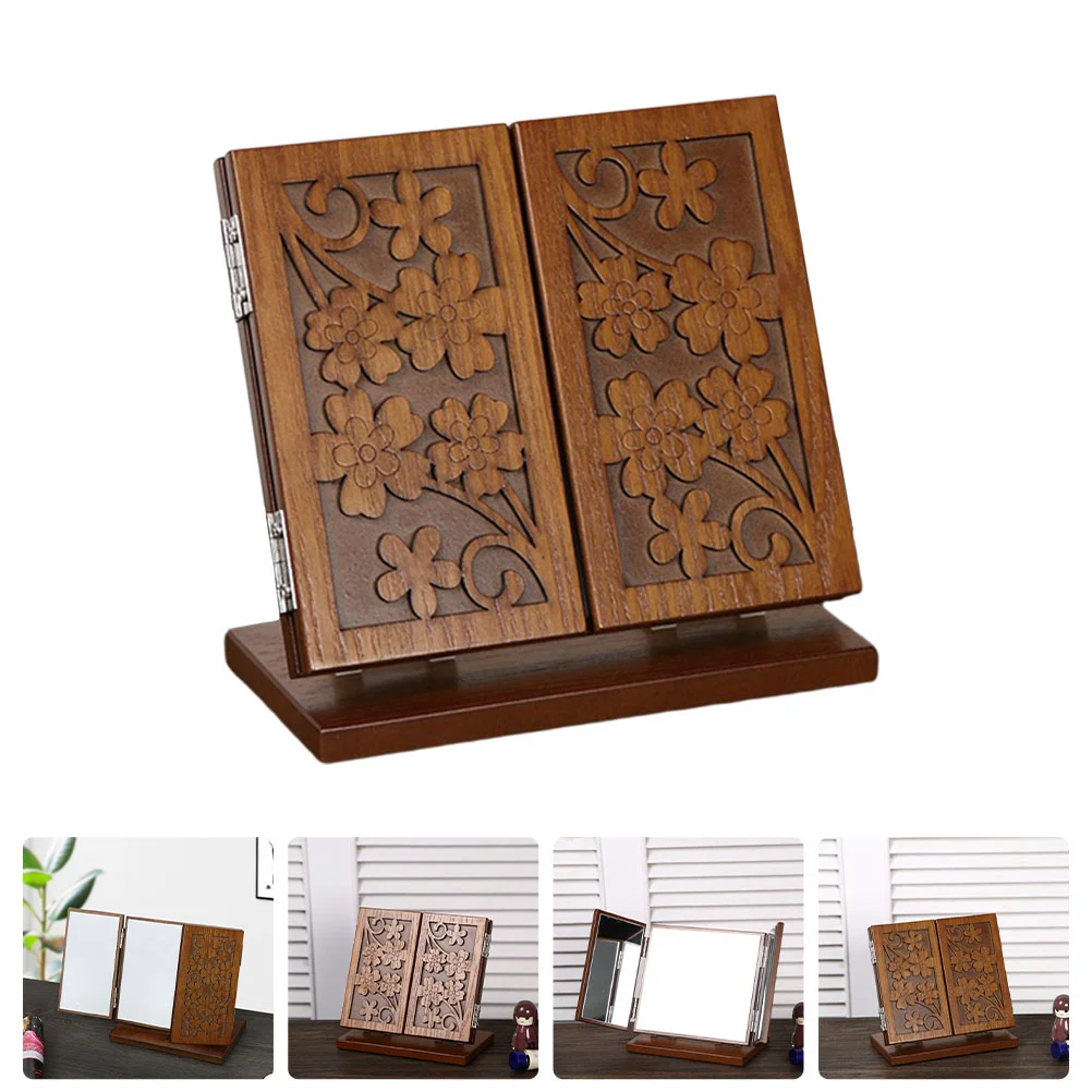 

Складное зеркало для туалетного столика с резьбой по дереву