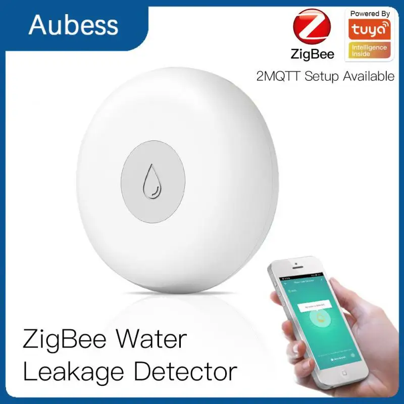 

Mini Zigbee Flood Sensor Low Power Flood Overflow Alarm Remote Control Water Leak Detector Tuya Smart Waterproof Ip66