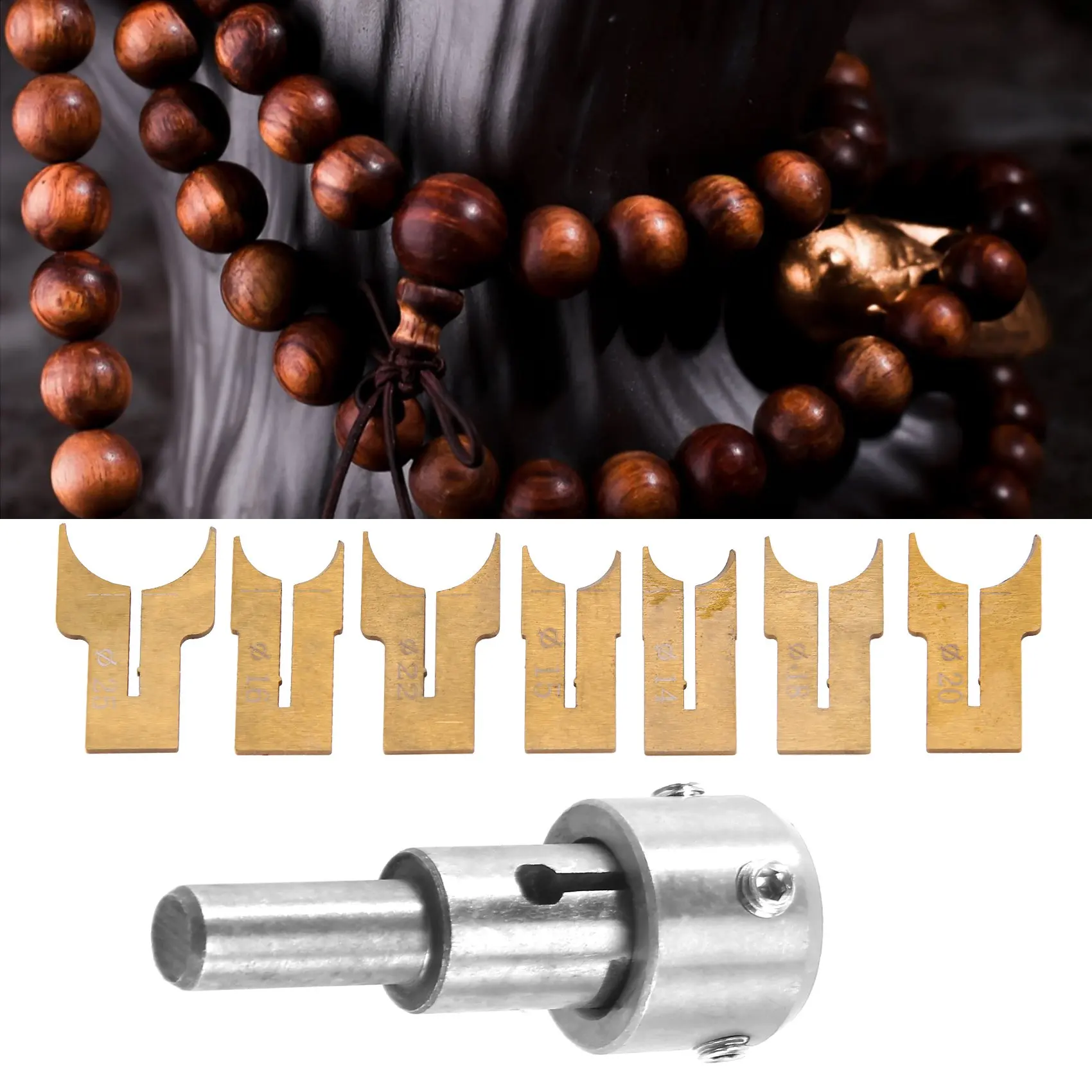 Набор деревянных бусин набор из 24 сферических Будды цементированного карбида