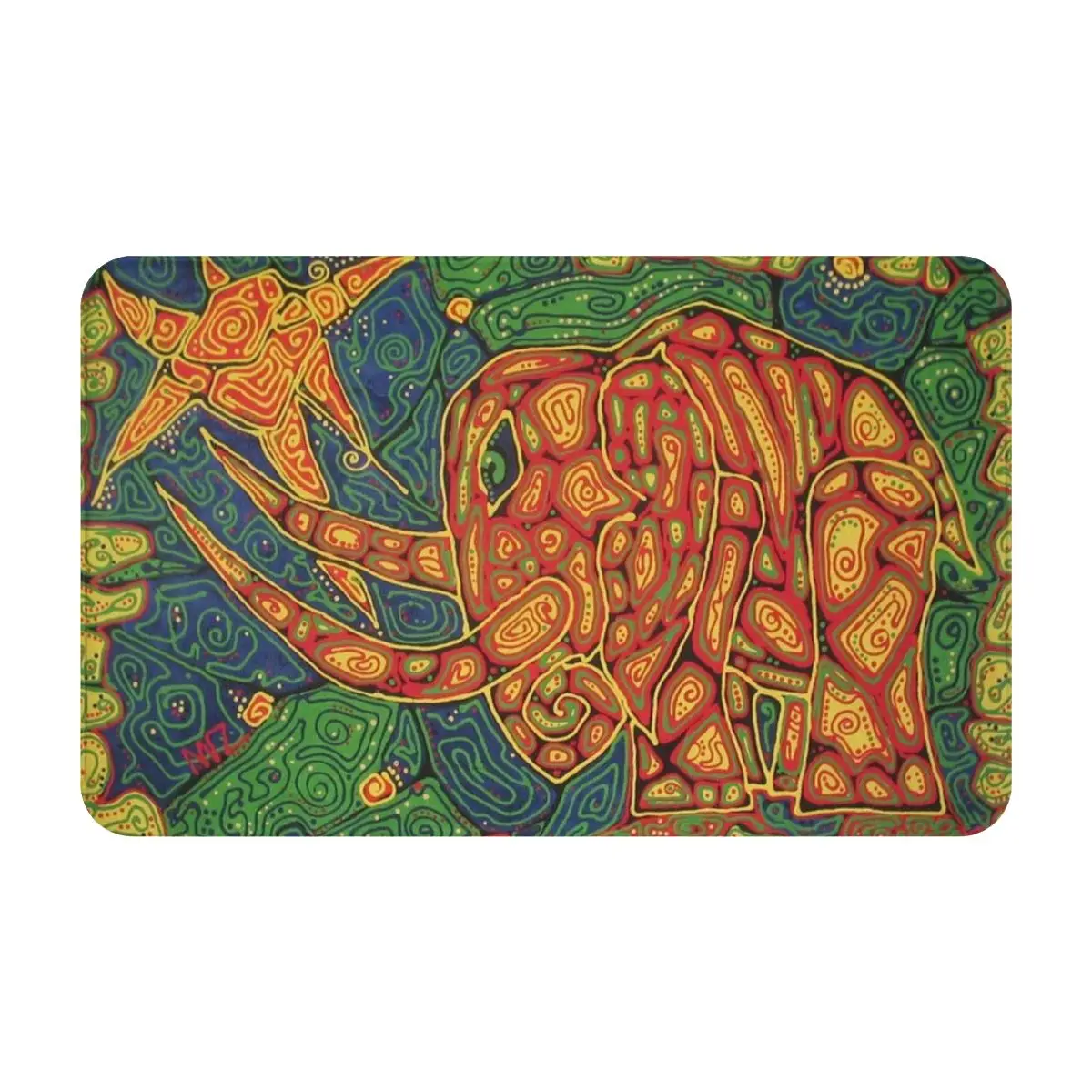 

Elephants Skin-Friendly Super Absorbent Non-Slip Play Mats Dirty Resistant Easy Care Thick Non-Stick Easy Care Creative