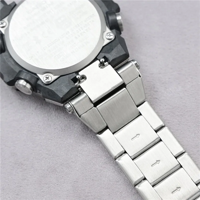 Фото Твердый ремешок из нержавеющей стали для Casio G-Shock серии GST-B400, металлический браслет для часов, мужской модифицированный быстросъемный браслет, аксессуары №5