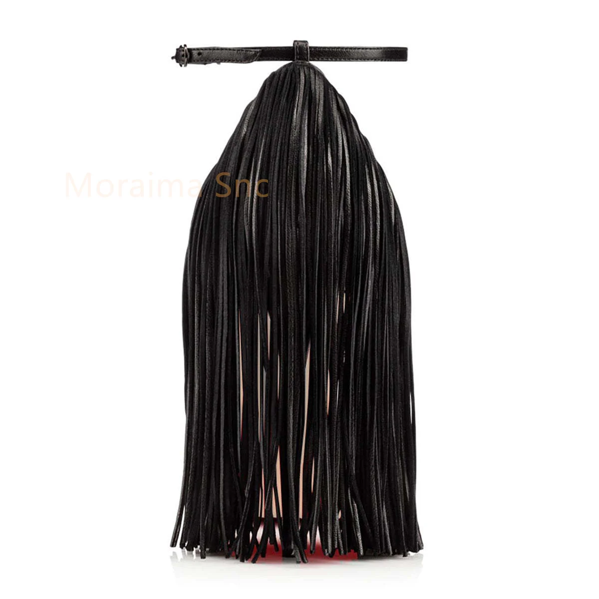 Peep Toe Cover Heel Sandals for Women Summer 2023 Mixed Colors Chunky High Heeled Ladies Shoes Tassel Catwalk Party Shoes