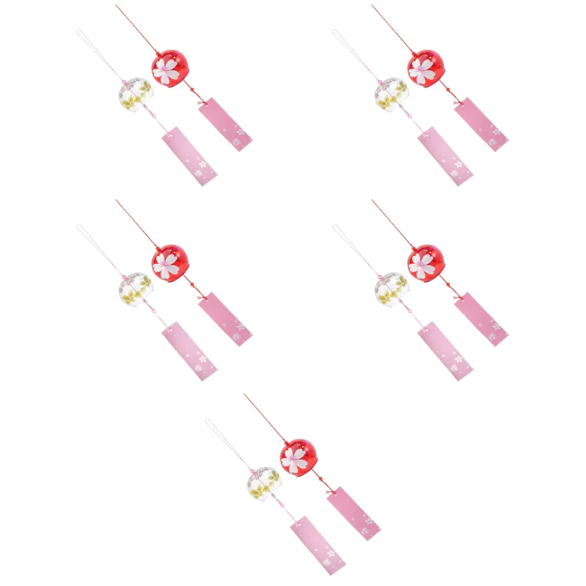 

10 Glass Wind Chime Japanese-style Wind Chime Label Pendant Chime Bell for Garden Backyard