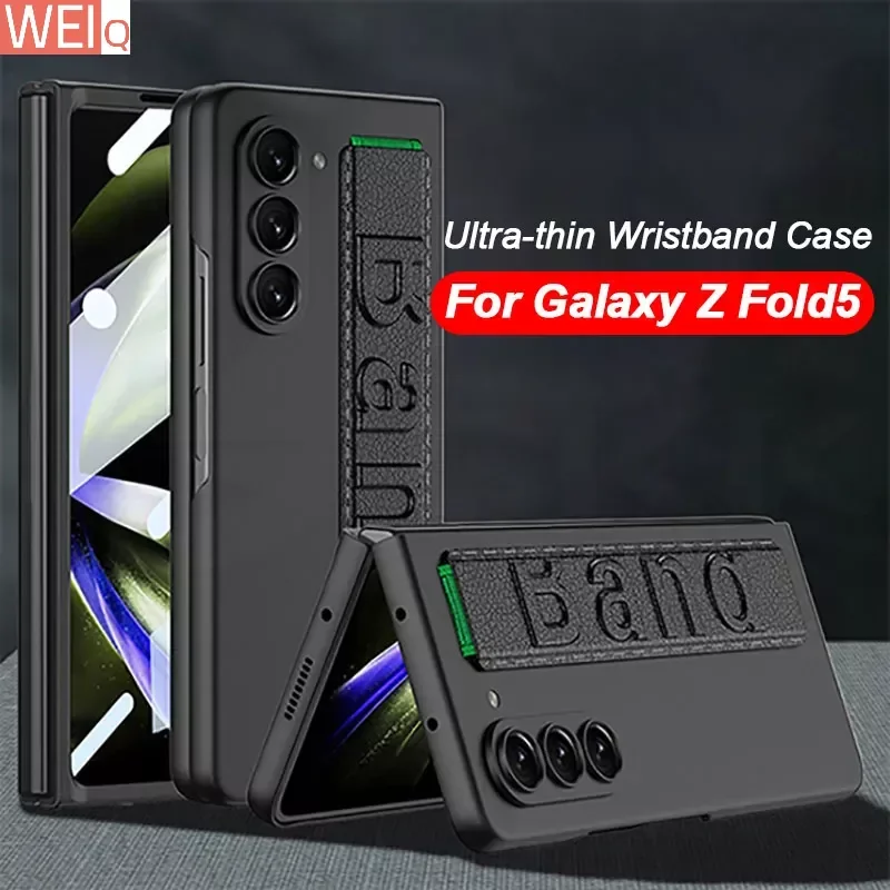 

Оригинальный чехол GKK для Samsung Galaxy Z, Складывающийся чехол 5 дюймов, стрейчевый браслет со стеклянной пленкой, Матовый Жесткий чехол из поликарбоната для Galaxy Z Fold5