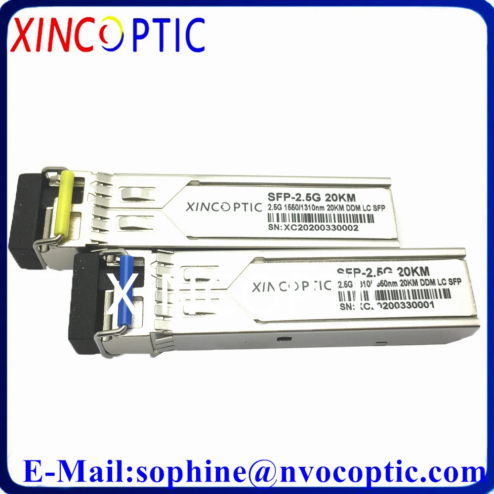 2.488Gbp Bidi WDM SFP оптический трансивер 2 5G SM однорежимный 1490/Нм Simplex 20KM LC/SC для