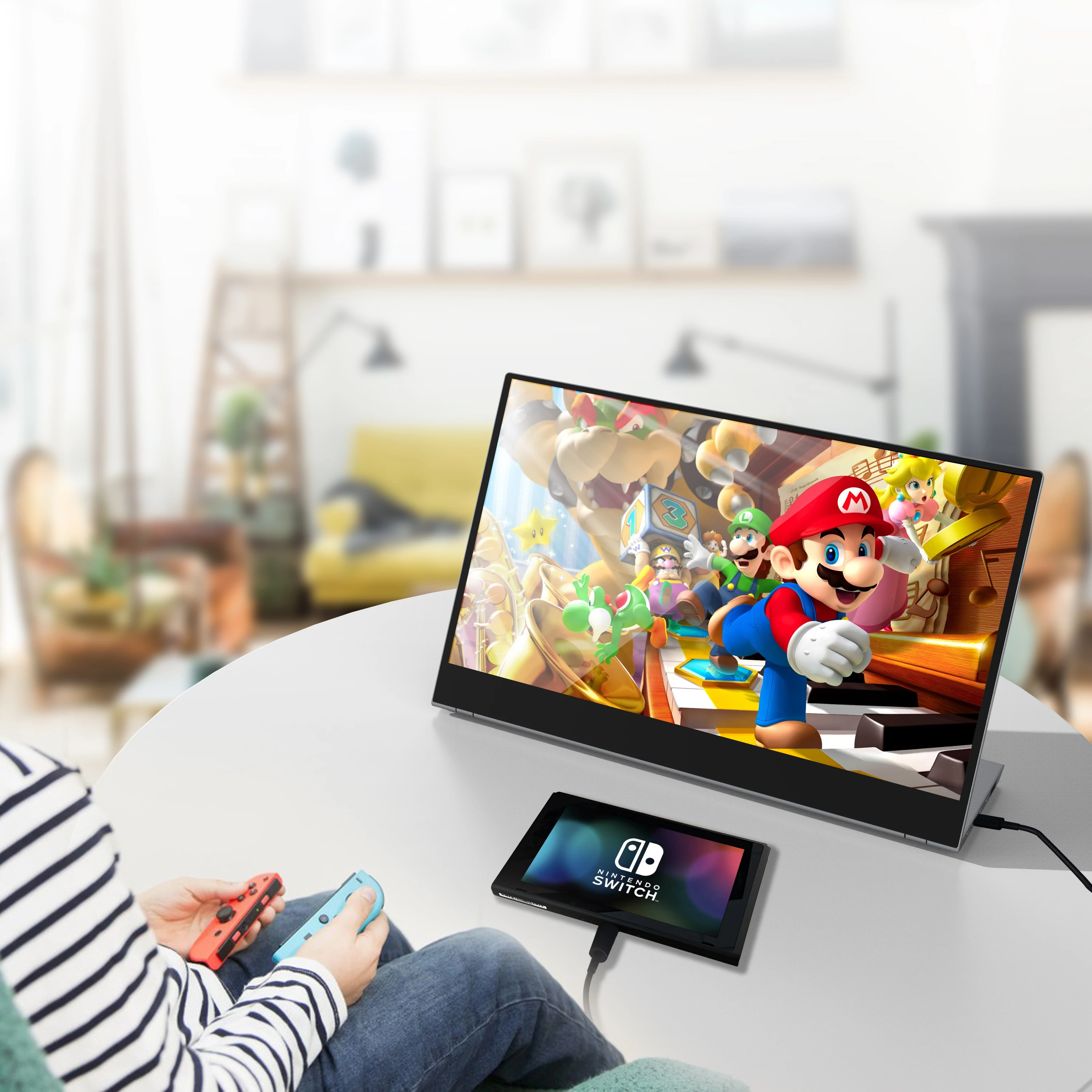 visual beat 4k 15 6 inch portable monitor ips uhd 38402160 lcd display computer gaming monitor for laptop phone switch ps5 free global shipping