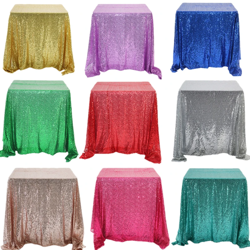 

Nappe de Table rectangulaire à paillettes, couverture décorative pour mariage, fête, Banquet, maison