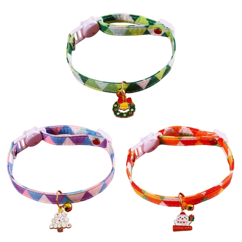 

Puppy Collars for Christmas Cat Collar Wreath Festive Holiday Collar Necklace Kitten Collar Pet Photo Props
