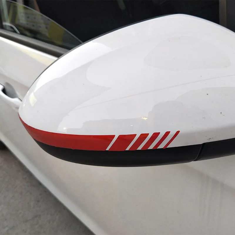 

Auto Car Sticker Non Fading Fashion Color Stripe Car Sticker Racing Strips Side Rear View Mirror Decor Decal