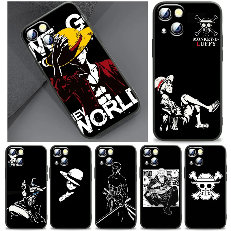 

Popular Anime Straw Hat Luffy Phone Case For iPhone 11 12 13 Mini 14 Pro Max 11 Pro XS Max X XR Plus 7 8 SE Silicone Cover