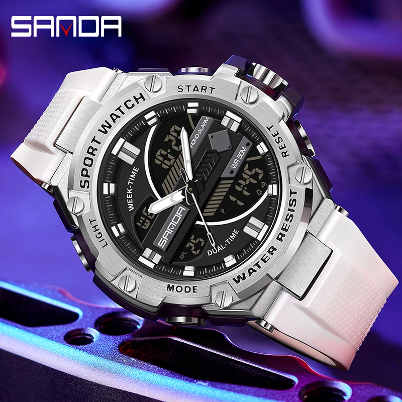 

SANDA 2023 Top Brand Men's Watches Sport Military Quartz Watch 50M Waterproof Wristwatch for Men Clock relogios masculino 3185