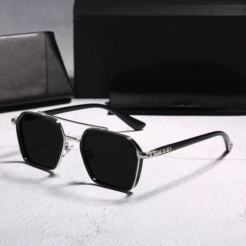 

Double Bridge Square Sunglasses Women Men Vintage Punk Sun Glasses Luxury Brand Designer Steampunk Driving Shades Eyewe glasses