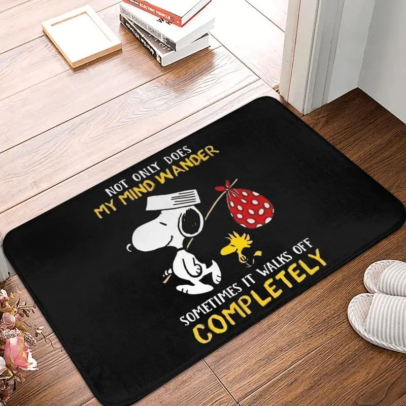 Коврик для двери с милым рисунком Снупи на заказ противоскользящий коврик кухни
