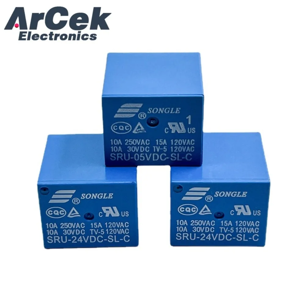 Реле SRU-05VDC 12VDC 24VDC-SL-C T70 15A 5PIN