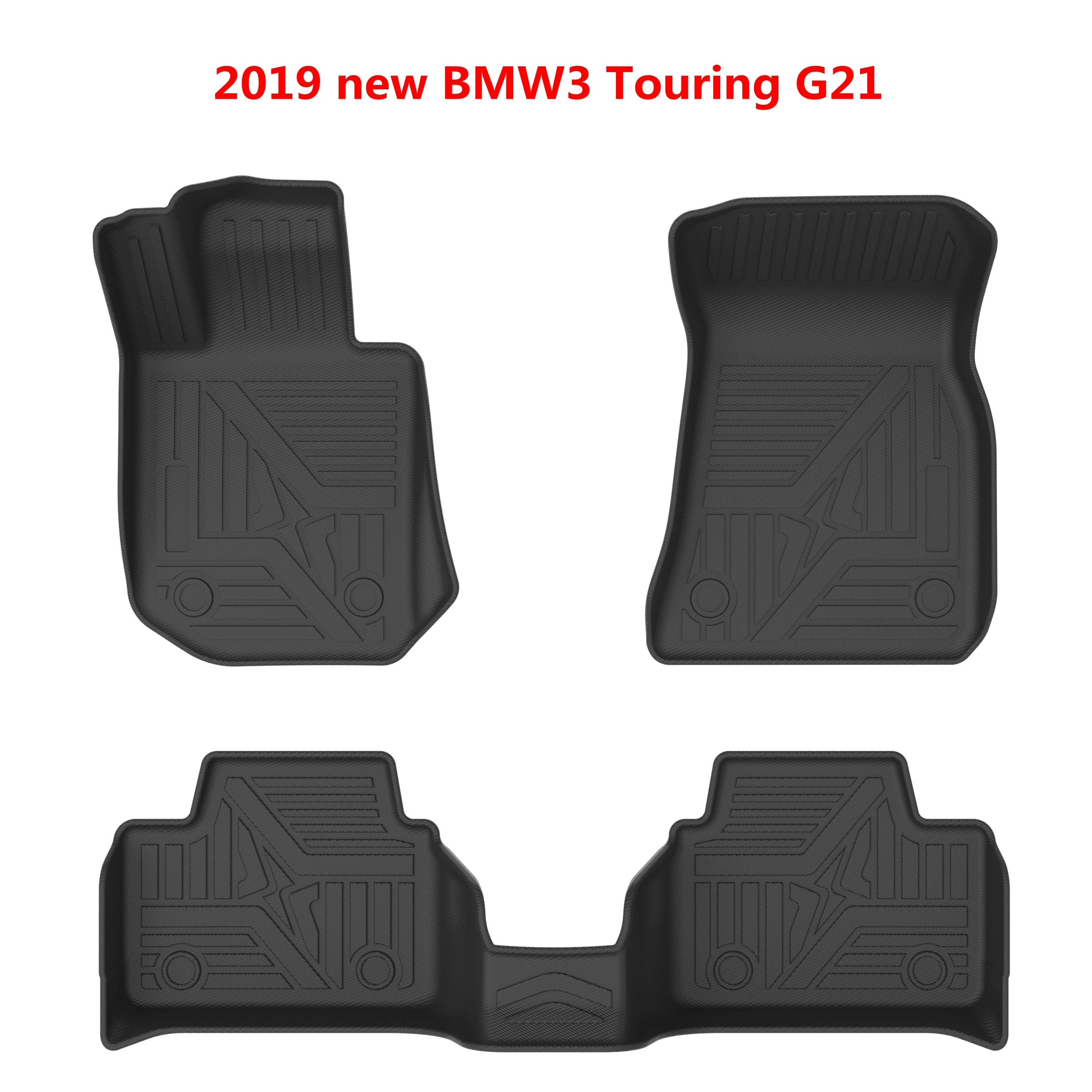 Фото Эксклюзивные коврики TPE для пола и багажника для BMW G21 serii 3 Touring (2019-2024) — всепогодные, нескользящие автомобильные аксессуары №3