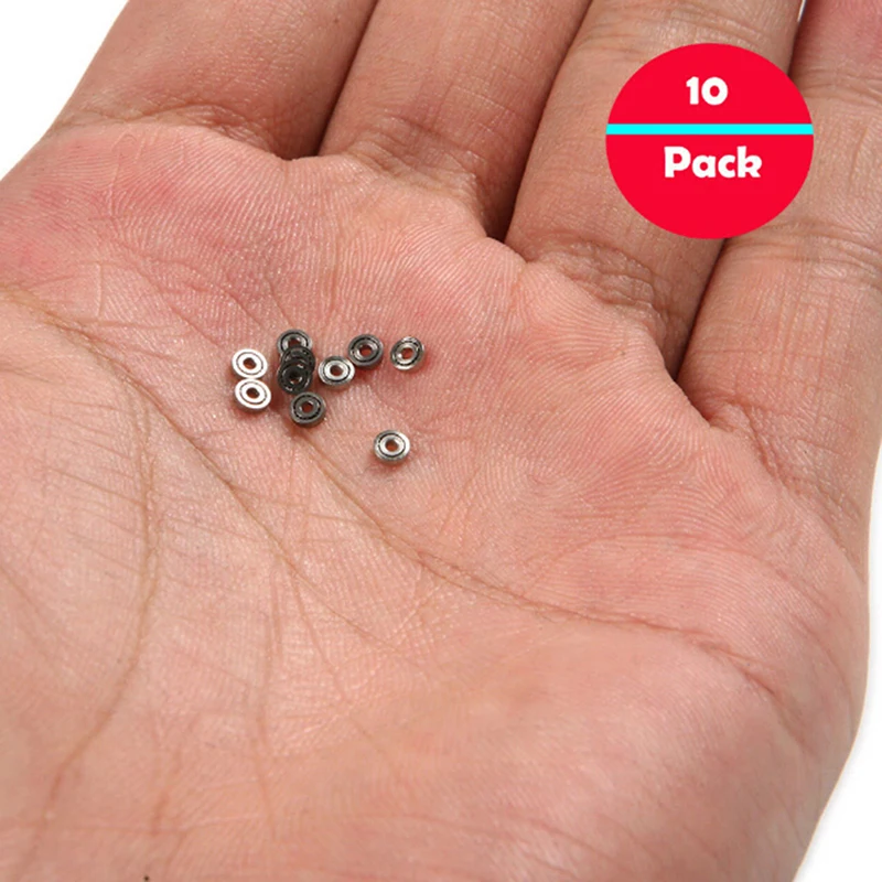 

10pcs 681ZZ Silver Tone Miniature Mini Ball Bearings Metal Open Micro Bearing 1x3x1mm Fingertip Skateboard Small Bearing
