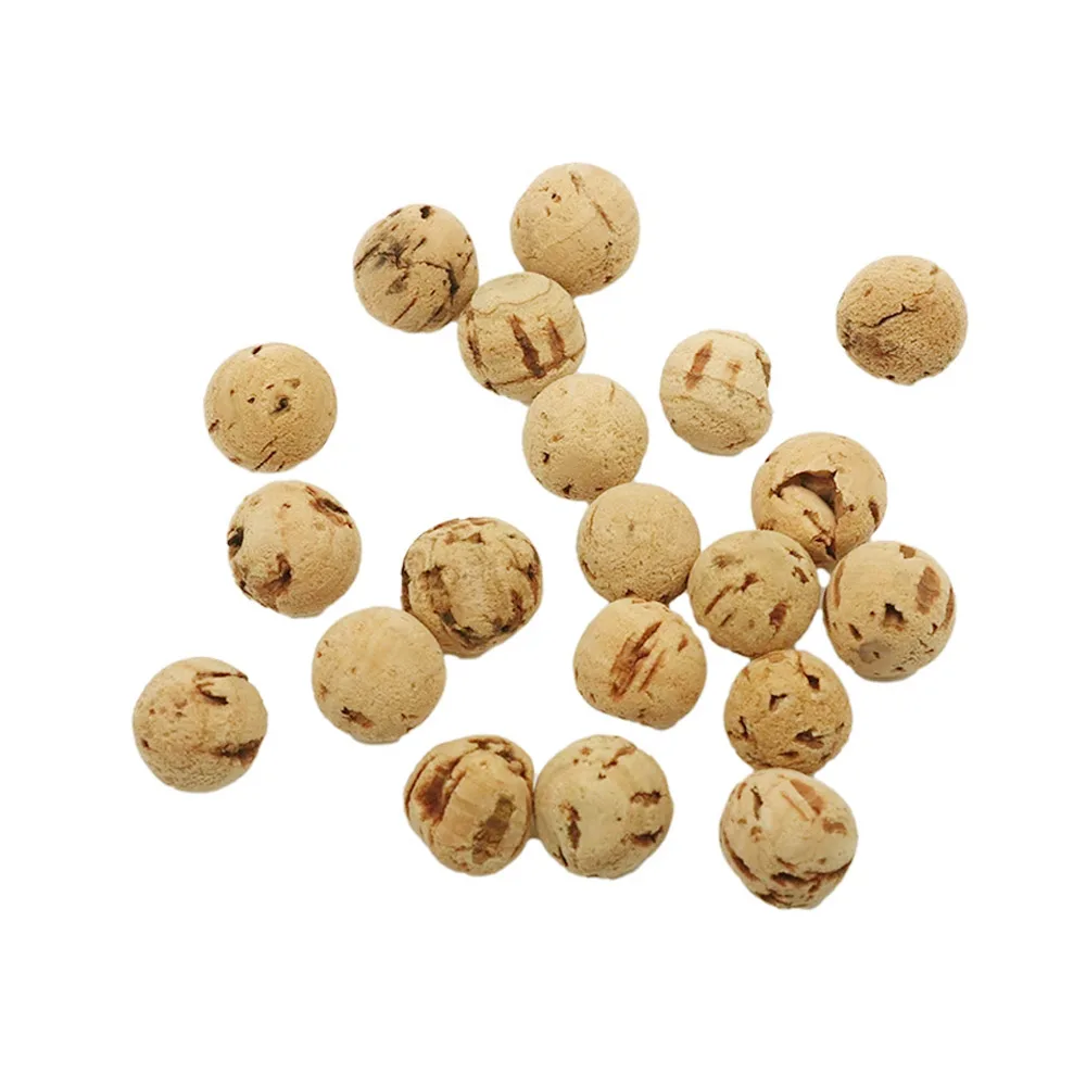 20 шт. плавающий натуральный пробковый шар бусины бобы для ловли карпа рыболовные