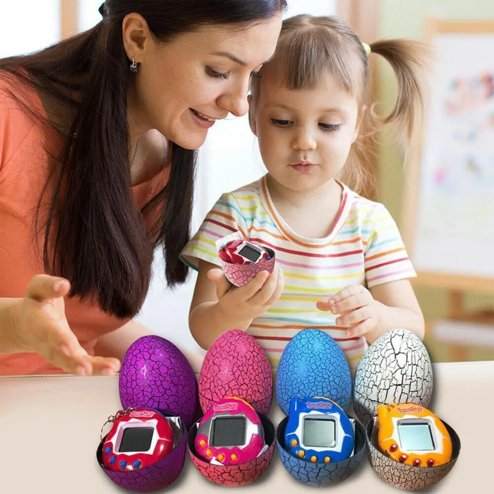 

2 In 1 Handheld Dinosaur Egg Electronic Pet Game Machine Birthday Game Kids Virtual Pocket Adult Pet Network Toy Gift Machi T7o1