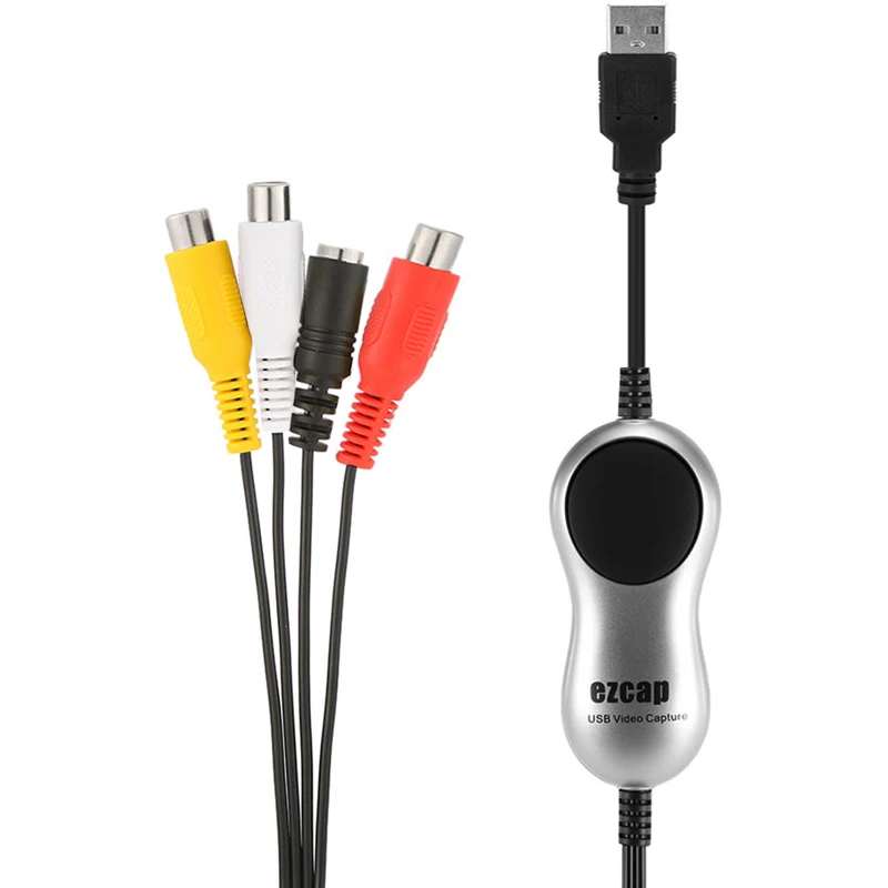 Фото Ezcap USB2.0 AV S видеозахват DVD VHS DVR 8 мм, устройство записи с цифровым преобразователем для Windows 10/8/7 №2