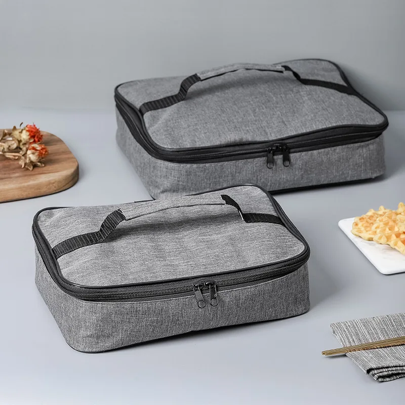 

Сумочки, прямоугольная Термосумка для пикника и путешествий, Портативная сумка для бенто, изолированный холодильник для хранения еды, водонепроницаемый Ланч-бокс, контейнер