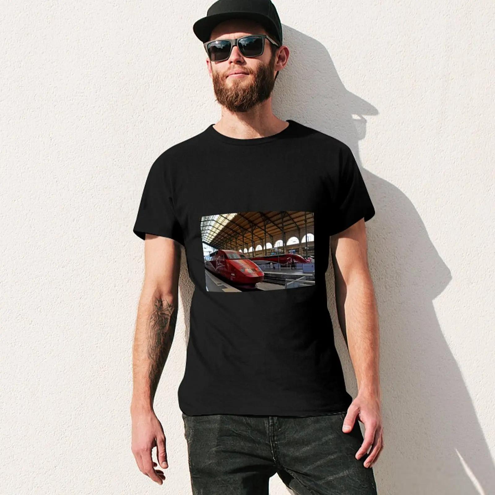 Футболка Thalys Train at Paris Gare Du Nord Station футболки эстетичная одежда рубашки мужская