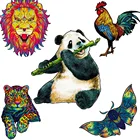 2022 леопардовые головоломки с животными, деревянные головоломки для взрослых и детей, загадочный 3D пазл, подарки, интерактивные игры, игрушка